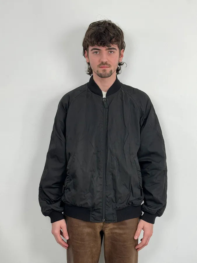 2000s Prada Black Nylon Bomber Jacket EZSkBBL 1