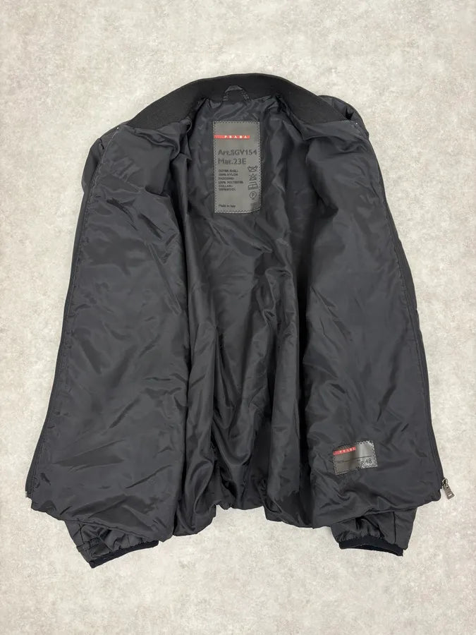 2000s Prada Black Nylon Bomber Jacket SoEazoW 6