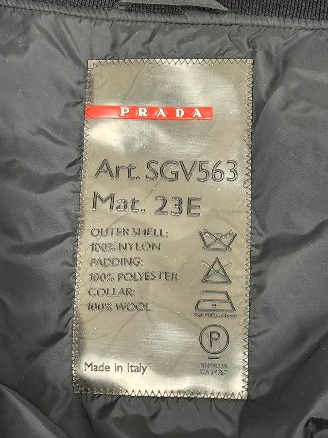 2000s Prada Black Nylon Bomber Jacket ECHBHFy 8