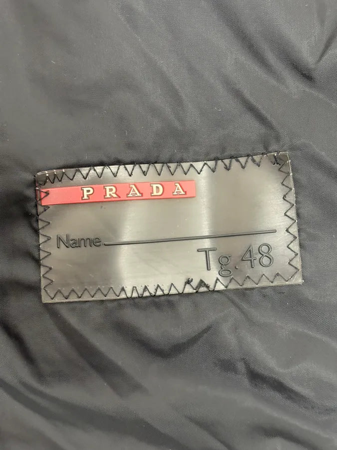 2000s Prada Black Nylon Bomber Jacket SoEazoW 10