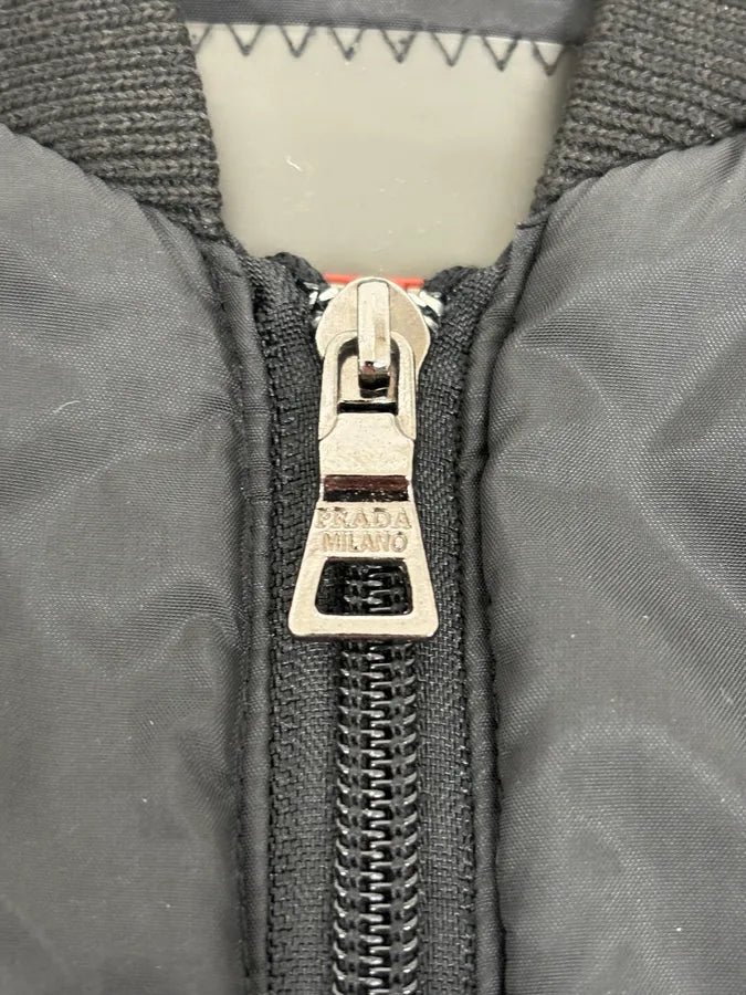 2000s Prada Black Nylon Bomber Jacket SoEazoW 8