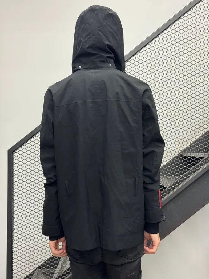 2000s Prada Black Nylon Linea Rossa Gore-Tex Windbreaker Jacket gdqyKyG 1