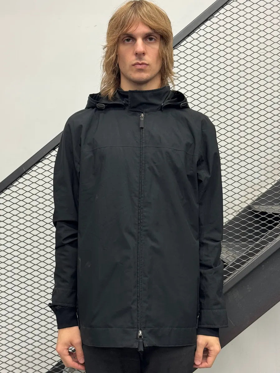2000s Prada Black Nylon Linea Rossa Gore-Tex Windbreaker Jacket gdqyKyG 0
