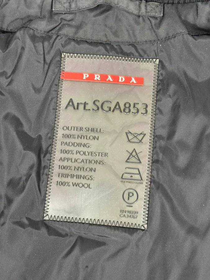 AW2007 Prada Black Nylon Linea Rossa Bomber Jacket PuKiaUH 9