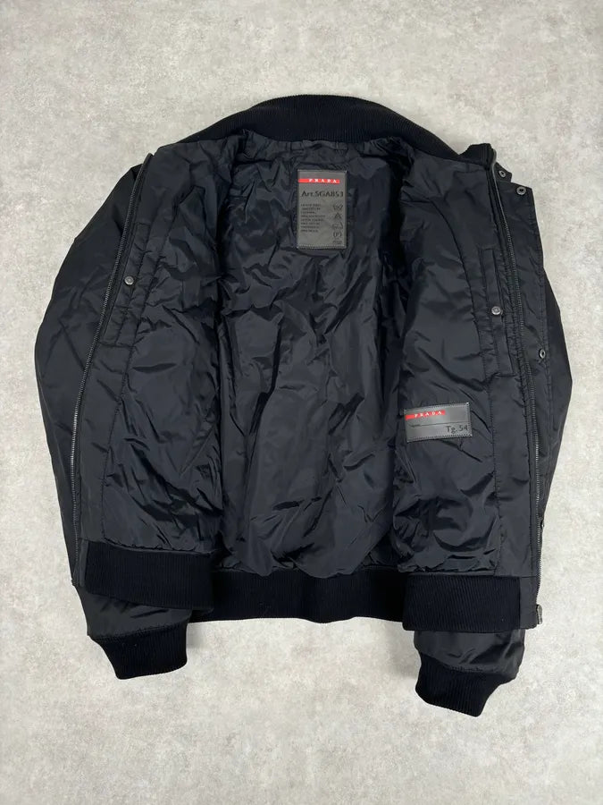 AW2007 Prada Black Nylon Linea Rossa Bomber Jacket PuKiaUH 6