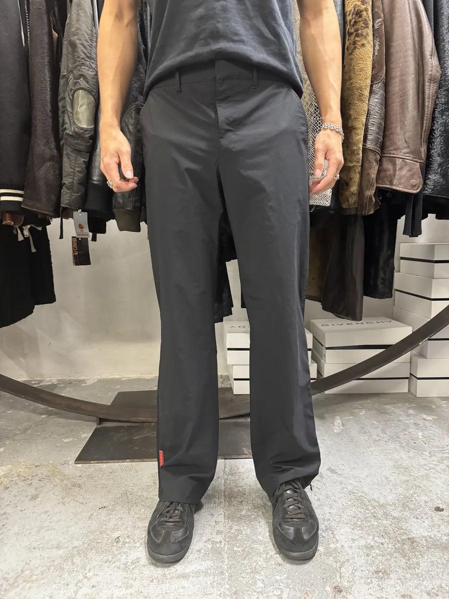 2000s Prada Black Nylon Linea Rossa Side Zips Pants (M) nsjZeqx 3