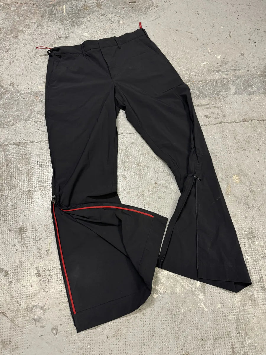 2000s Prada Black Nylon Linea Rossa Side Zips Pants – Dolce Vita Hub
