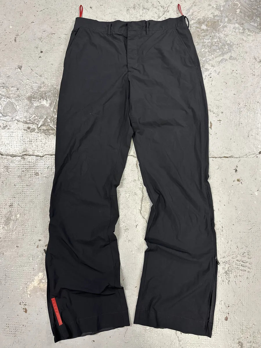2000s Prada Black Nylon Linea Rossa Sport Pants oSBsvbx 0