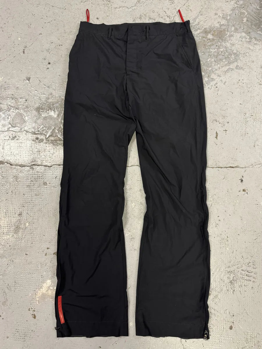2000s Prada Black Nylon Linea Rossa Sport Pants oSBsvbx 2