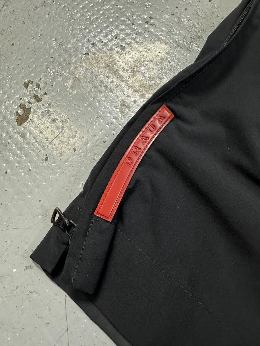 2000s Prada Black Nylon Linea Rossa Sport Pants oSBsvbx 3