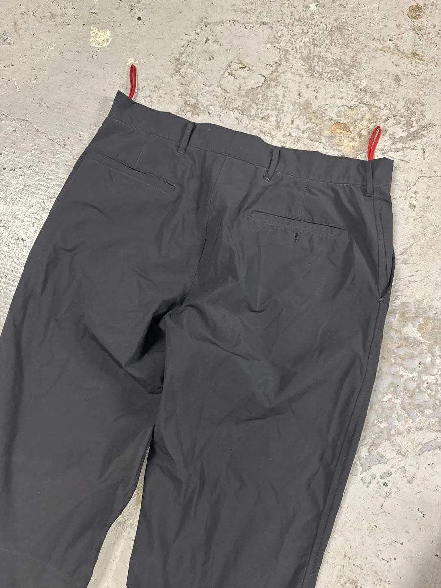 2000s Prada Black Nylon Linea Rossa Sport Pants oSBsvbx 4