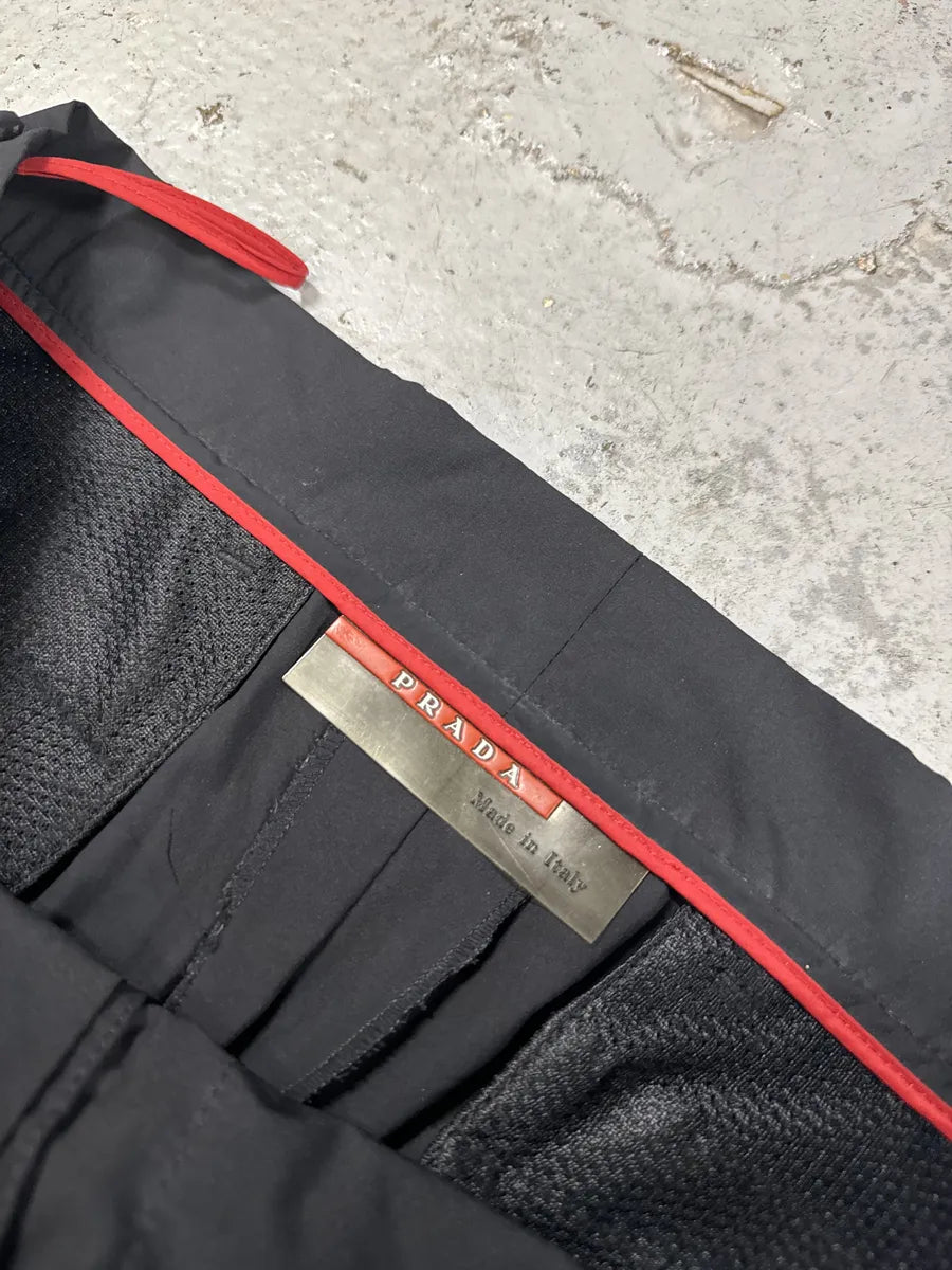 2000s Prada Black Nylon Linea Rossa Sport Pants oSBsvbx 6