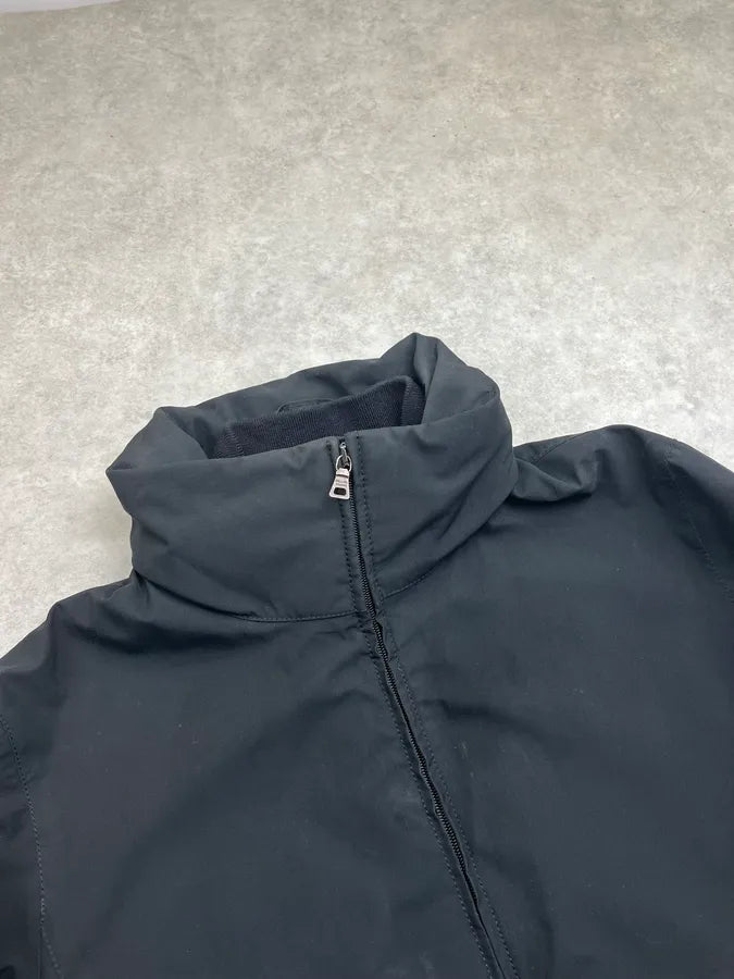 2000s Prada Black Nylon Puffer Lined Long Coat YBFMMEB 4