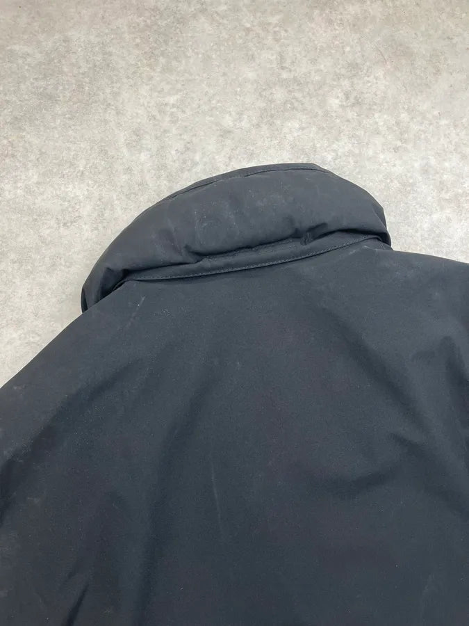 2000s Prada Black Nylon Puffer Lined Long Coat YBFMMEB 6
