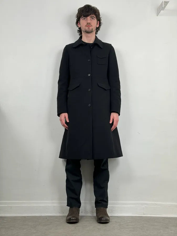 2000s Prada Black Nylon Long Premium Jacket jEsGvGa 1