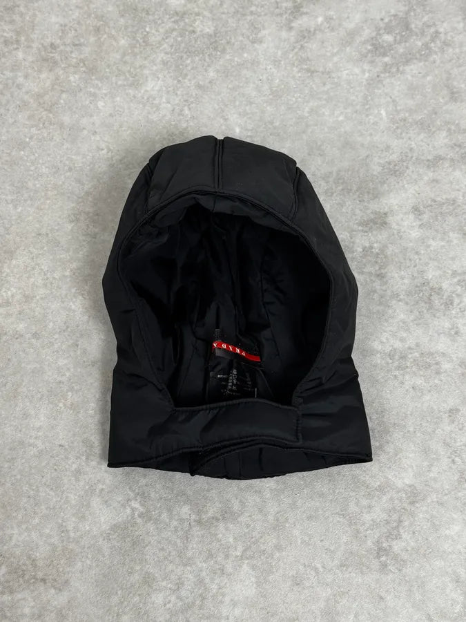 AW1999 Prada Linea Rossa Black Nylon Puffer Hood QqSGZbo 3