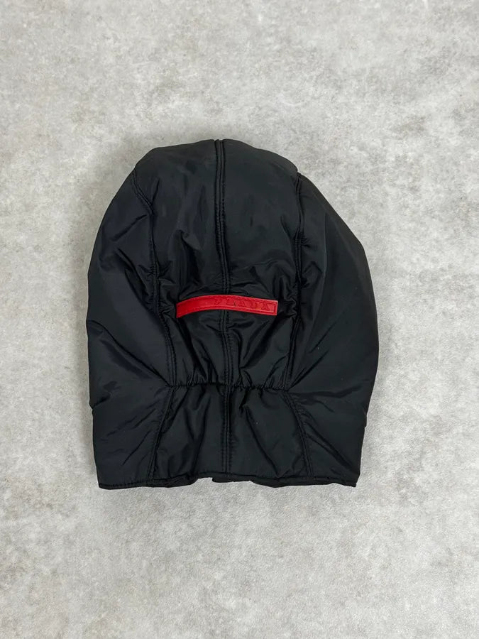 AW1999 Prada Linea Rossa Black Nylon Puffer Hood QqSGZbo 4