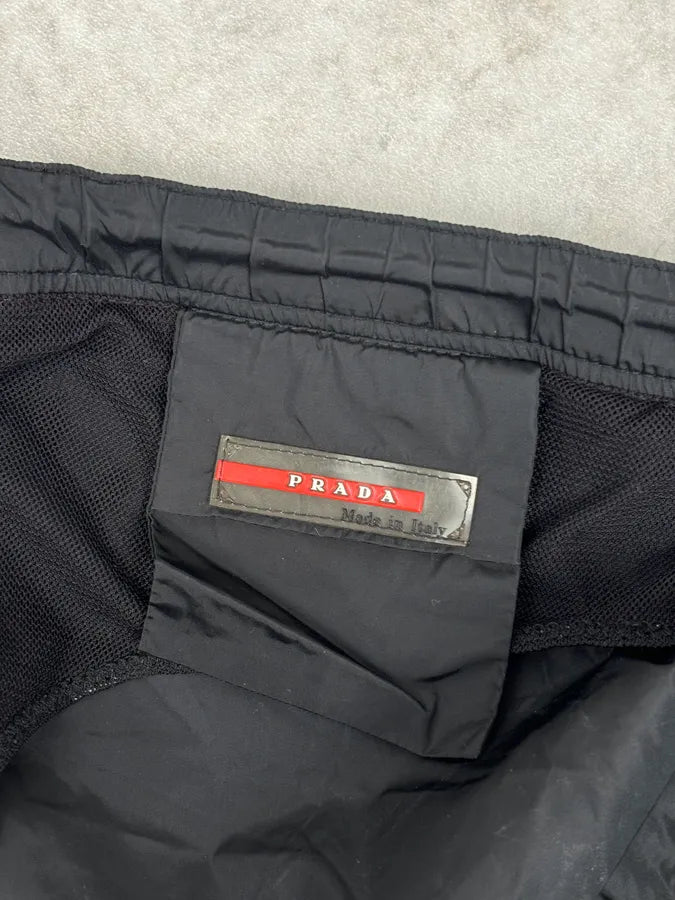 2000s Prada Black Nylon Sport Shorts aDyGywJ 9