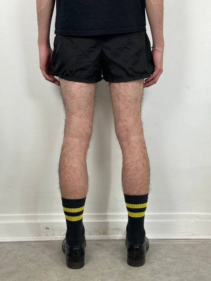 2000s Prada Black Nylon Sport Shorts aDyGywJ 4