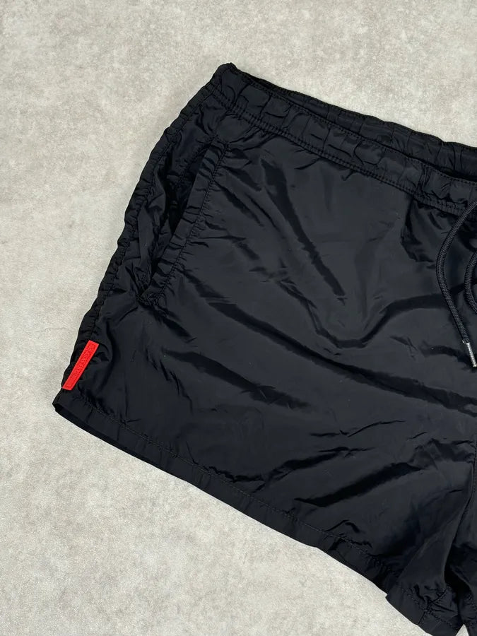 2000s Prada Black Nylon Sport Shorts aDyGywJ 6