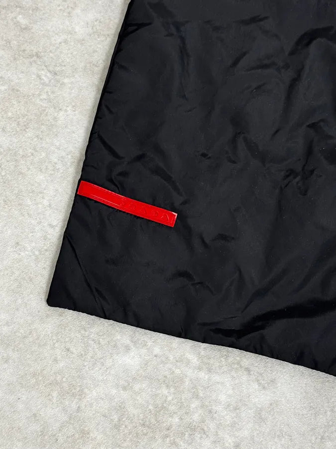2000s Prada Black Magnetic Nylon Scarf PjMTaul 3
