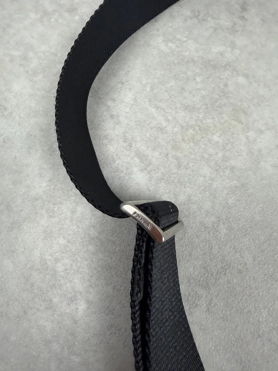 2000s Prada Black Nylon Shoulder Bag prnUSWY 6