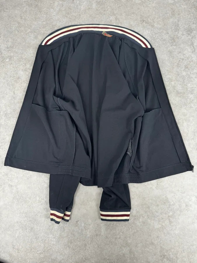 2000s Prada Black Nylon Striped Collar Track Jacket rYhwpYv 6