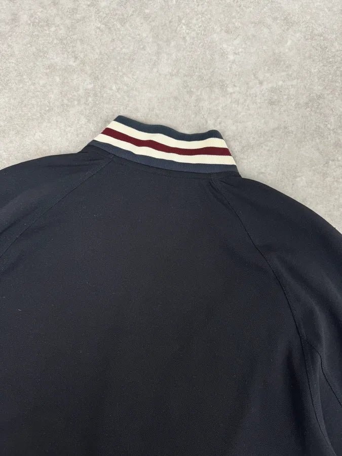 2000s Prada Black Nylon Striped Collar Track Jacket rYhwpYv 5