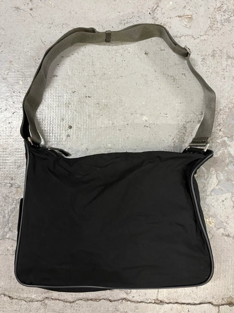2000s Prada Black Nylon Technical Shoulder Bag (OS) UprIduo 3