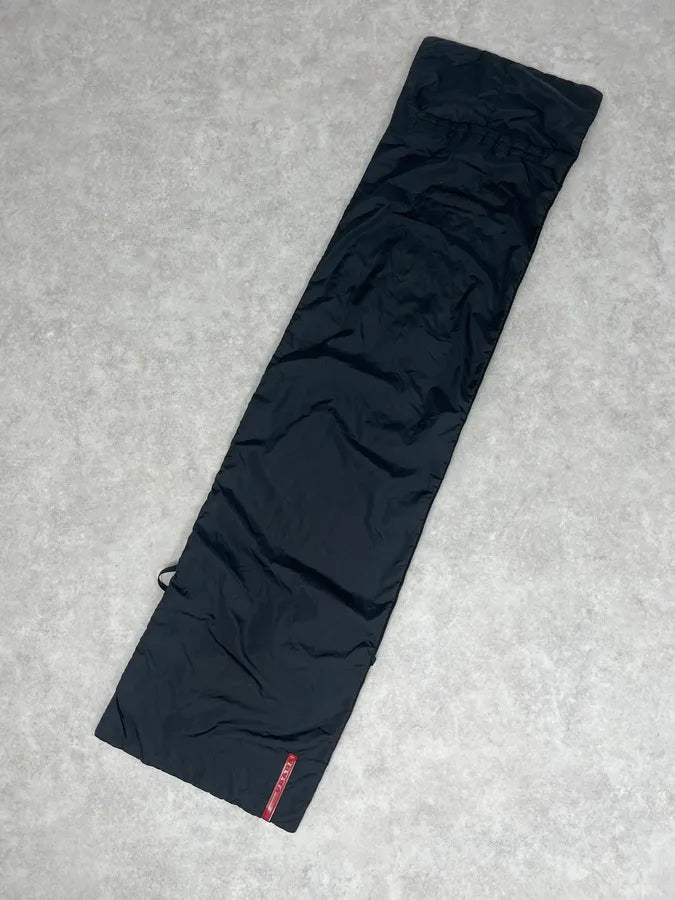 2000s Prada Black Nylon Warm Scarf gVkRxyB 3