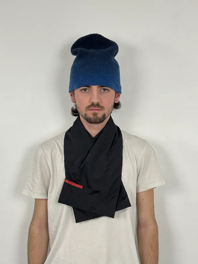 2000s Prada Black Nylon Warm Scarf gVkRxyB 1