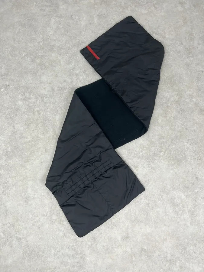 2000s Prada Black Nylon Warm Scarf gVkRxyB 0