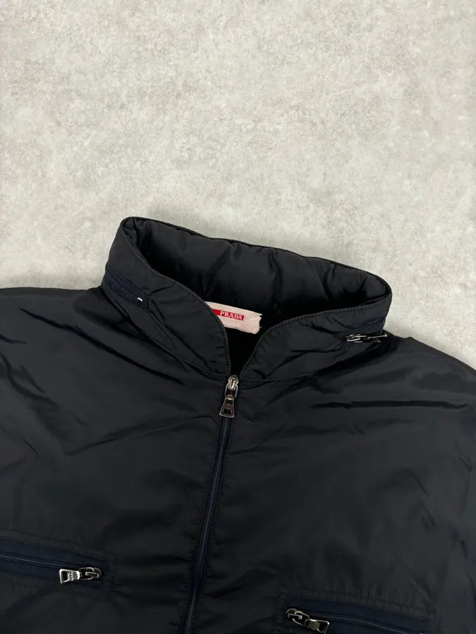 AW2010 Prada Black Nylon Windbreaker Jacket  mLzCXrA 3