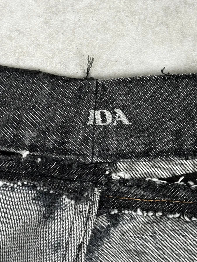 2000s Prada Black Overprint Slim Denim Jeans nPpqEre 11