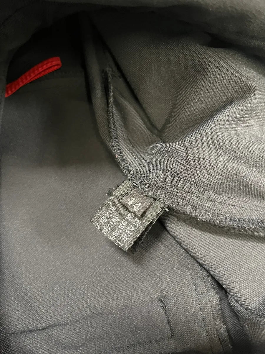 2000s Prada Black Padded Linea Rossa Sport Pants (S) qleiWrm 9