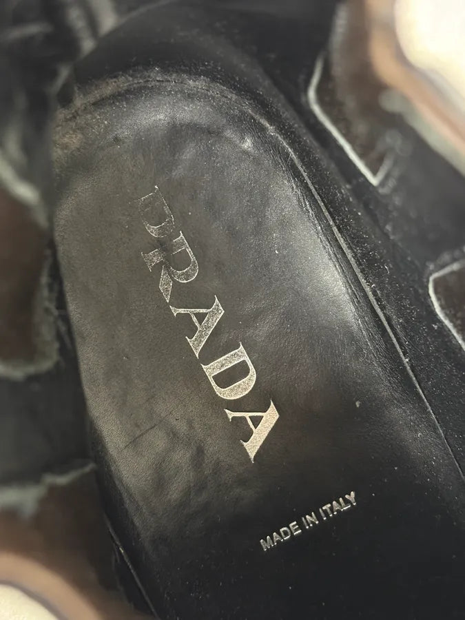 2000s Prada Black Premium Leather Chelsea Boots IESJLZo 9