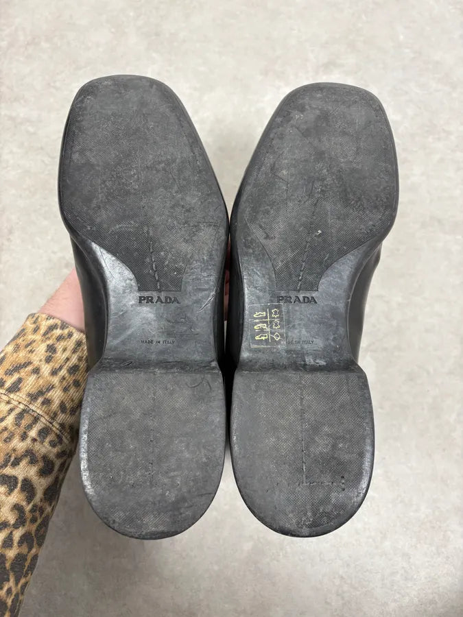 2000s Prada Black Premium Leather Chelsea Boots IESJLZo 7