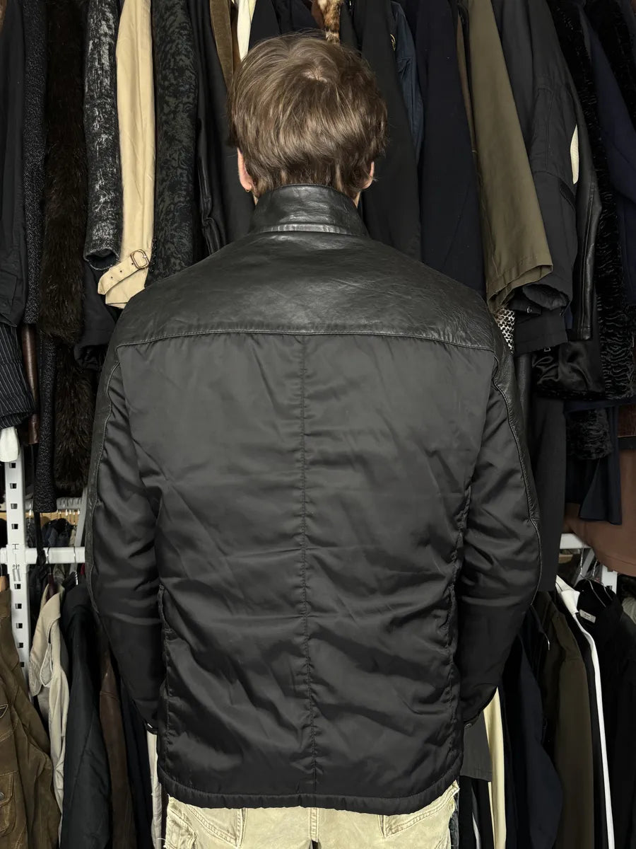 2000s Prada Black Premium Padded Leather Jacket YMjyBSb 2