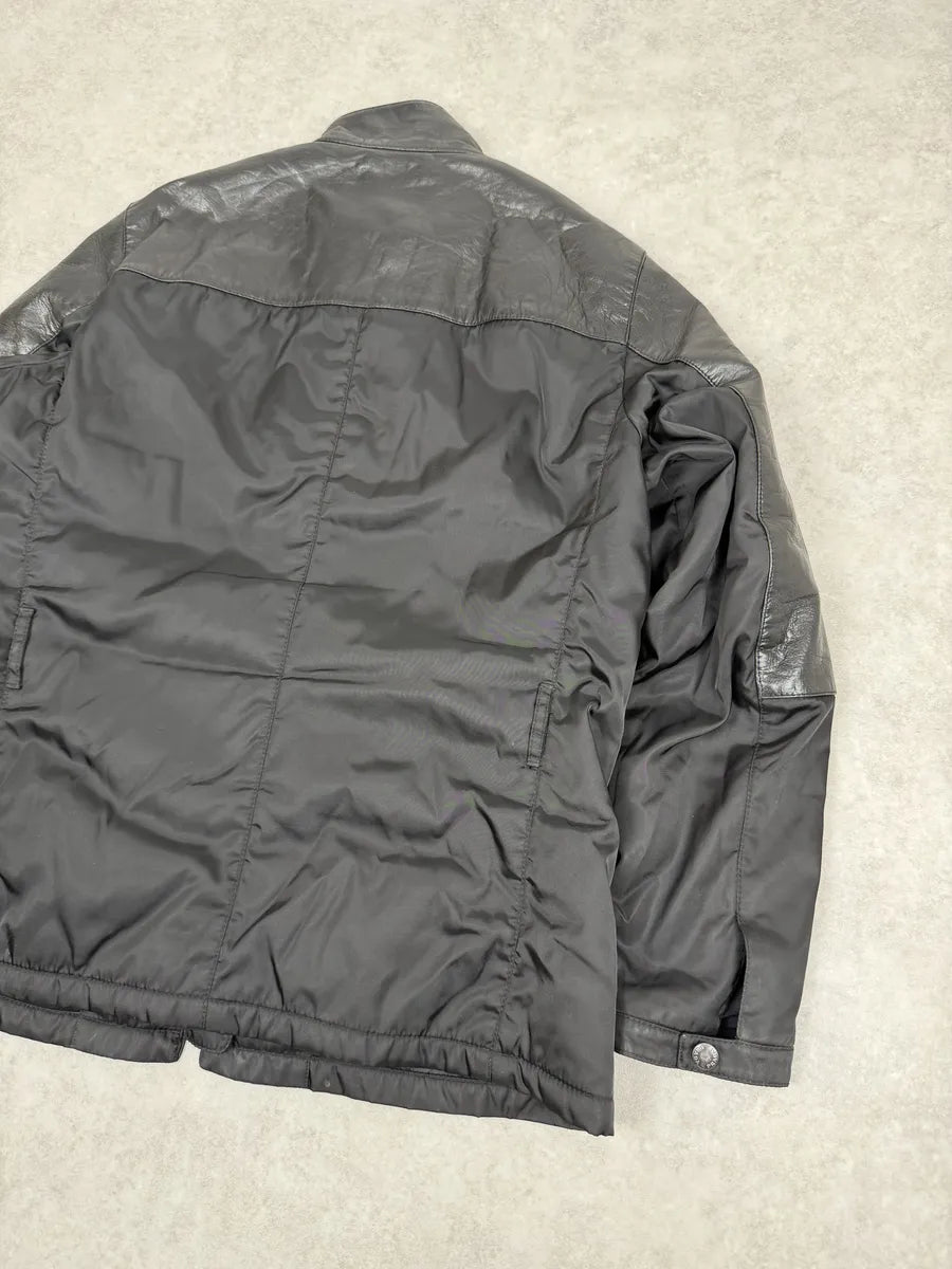 2000s Prada Black Premium Padded Leather Jacket YMjyBSb 6
