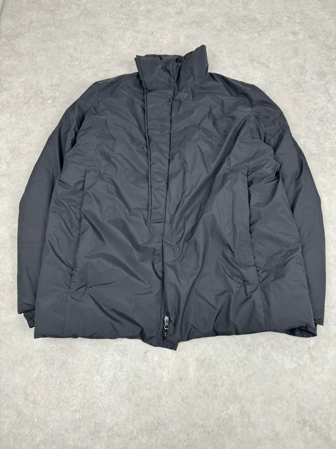 2000s Prada Black Puffer Asymmetrical Jacket vAUbmGI 0