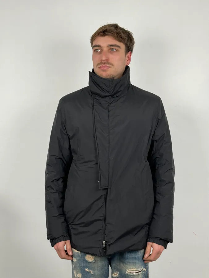 2000s Prada Black Puffer Asymmetrical Jacket vAUbmGI 1