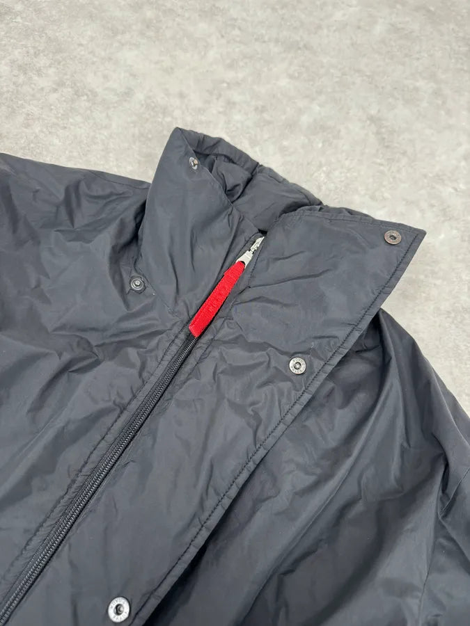 2000s Prada Black Puffer Asymmetrical Jacket vAUbmGI 5
