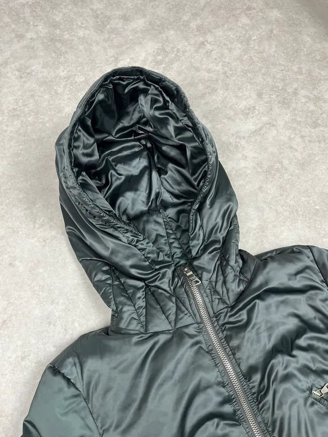 2000s Prada Dark Olive Puffer Jacket rltpgBx 4