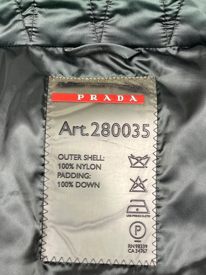 2000s Prada Dark Olive Puffer Jacket rltpgBx 11