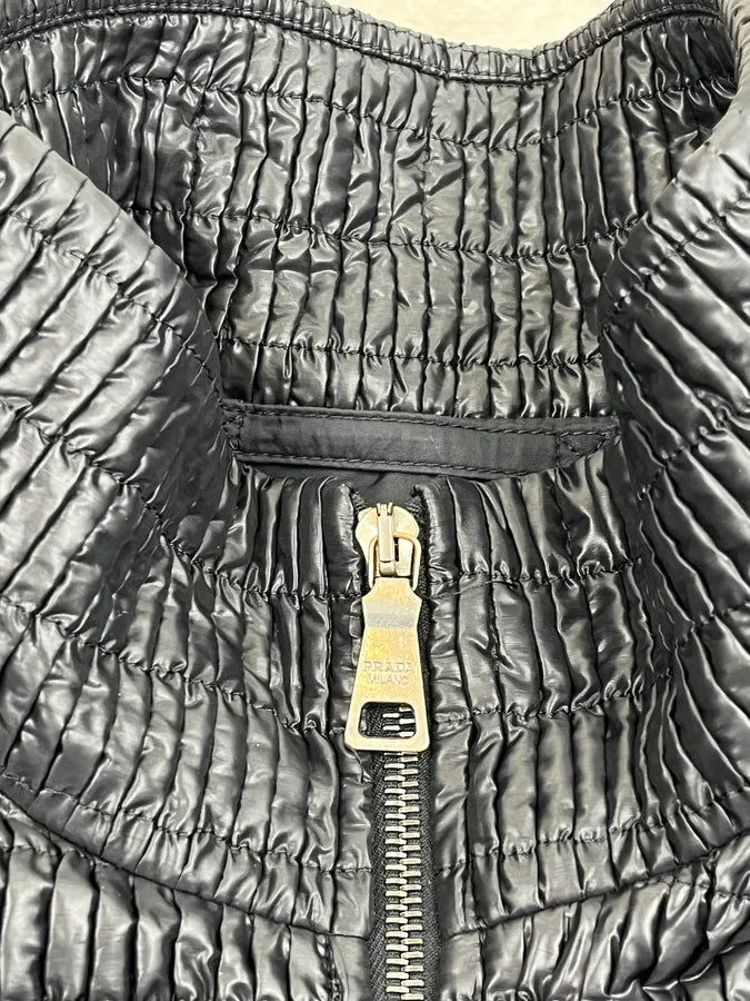 AW2009 Prada Black Light Linea Rossa Quilted Jacket liPzqgY 10