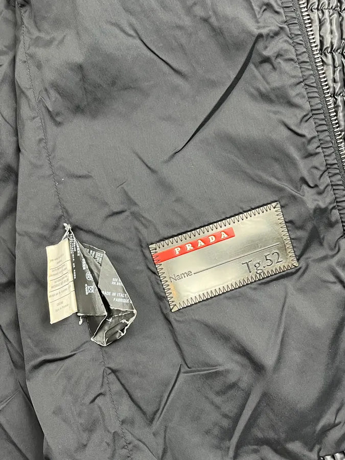 AW2009 Prada Black Light Linea Rossa Quilted Jacket liPzqgY 11
