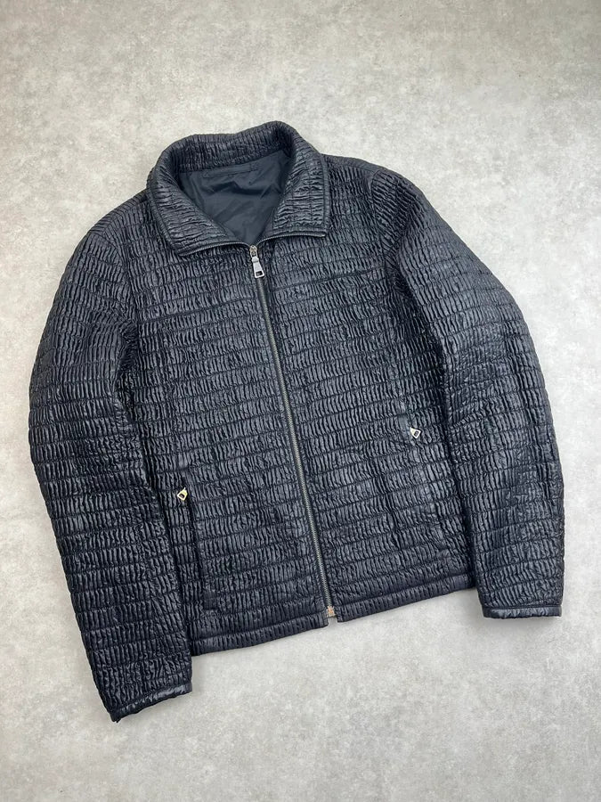 AW2009 Prada Black Light Linea Rossa Quilted Jacket liPzqgY 4