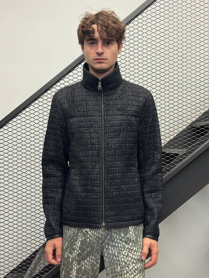 AW2009 Prada Black Light Linea Rossa Quilted Jacket liPzqgY 1
