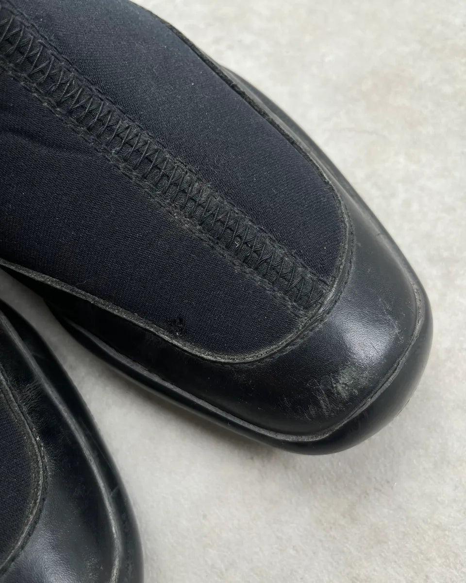 2000s Prada Black Rubber Linea Rossa Sock Sneakers opuOAmZ 6