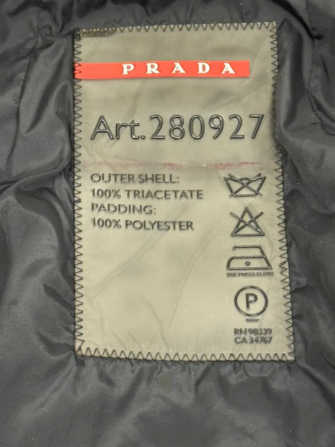 AW2007 Prada Black Shiny Hooded Puffer Jacket czaWaxr 10